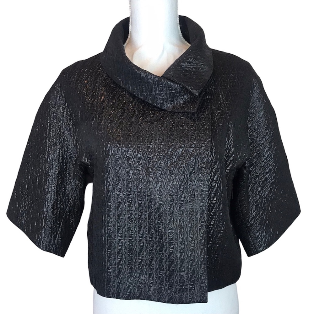 BCBGMaxAzria Black Cropped Dressy Cocktail Jacket